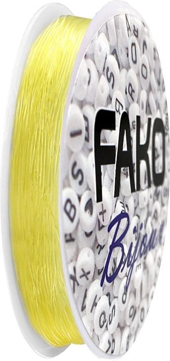 Fako Bijoux® - Elastisch Nylon Draad - Sieraden Maken - 1.0mm - 5 Meter - Geel