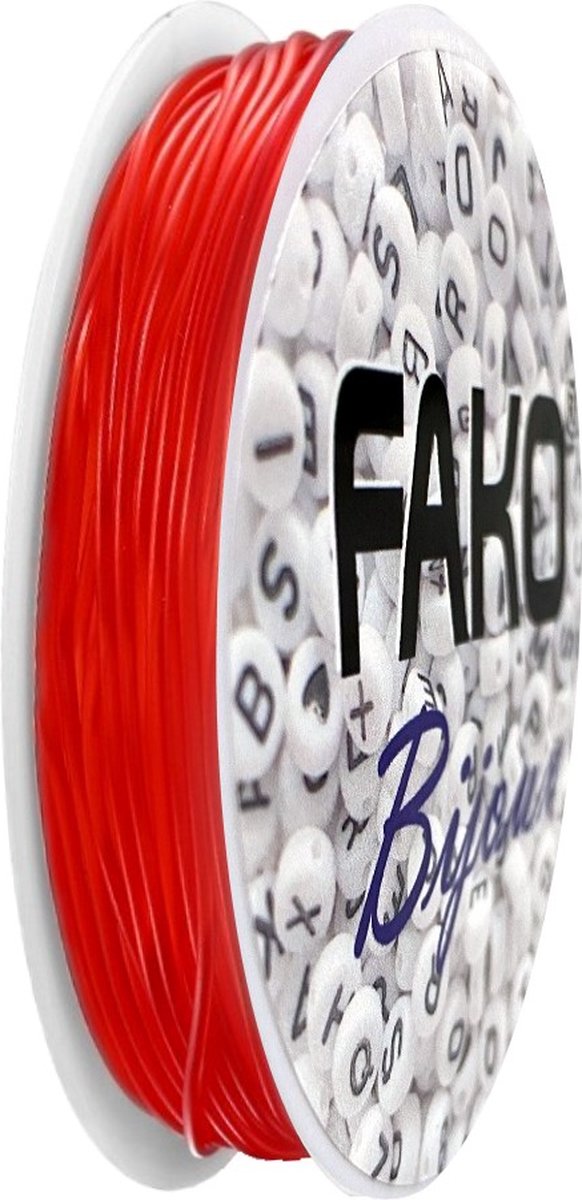 Fako Bijoux® - Elastisch Nylon Draad - Sieraden Maken - 1.0mm - 5 Meter - Rood