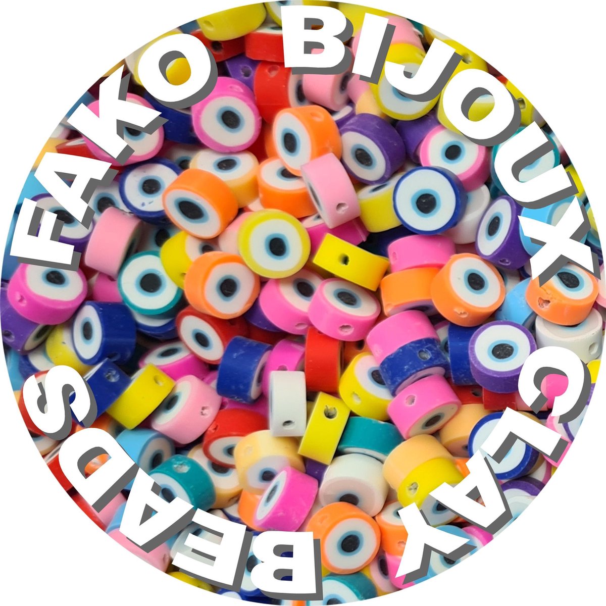 Fako Bijoux® - Klei Kralen Oogjes - Figuurkralen - Kleikralen - 10mm - 100 Stuks