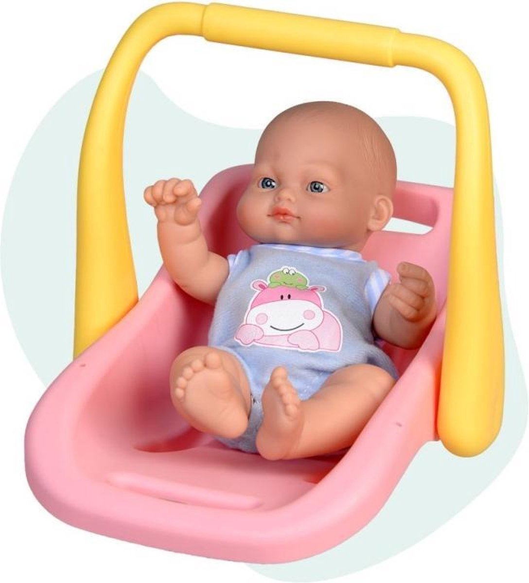 Falca Babypop Mini Baby Met Draagstoel 28 Cm Roze