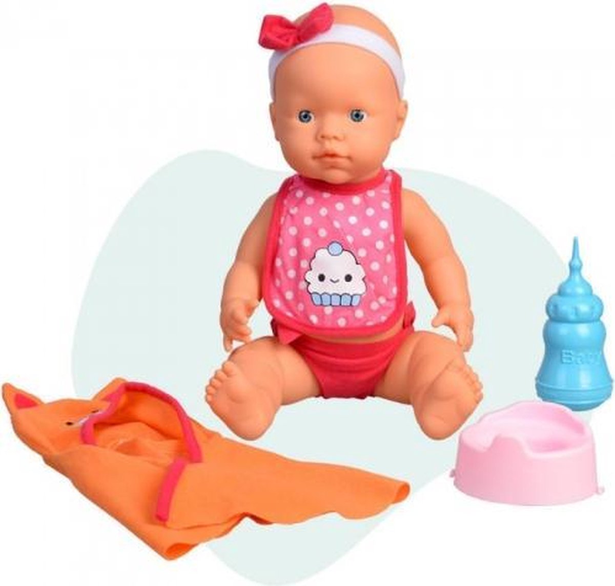 babypop Curiosete met badjas 40 cm roze