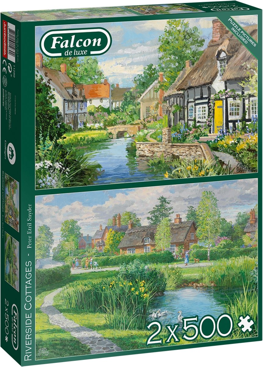 Falcon Legpuzzel Riverside Cottages 2 X 500 Stukjes