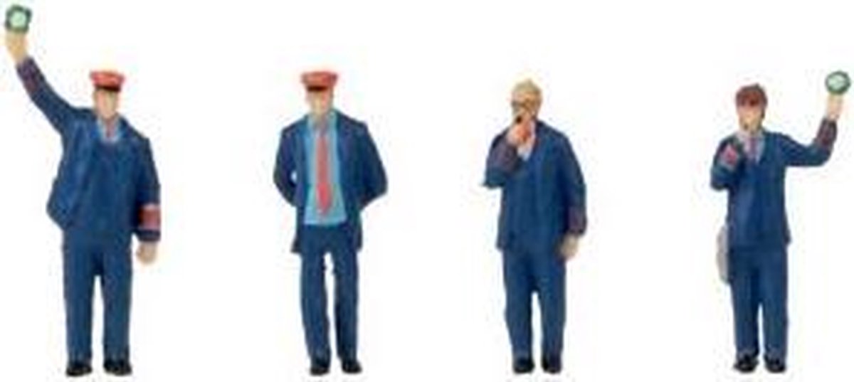 Faller - Railway staff & conductor whistle Figurine set with mini sound effect - FA180237