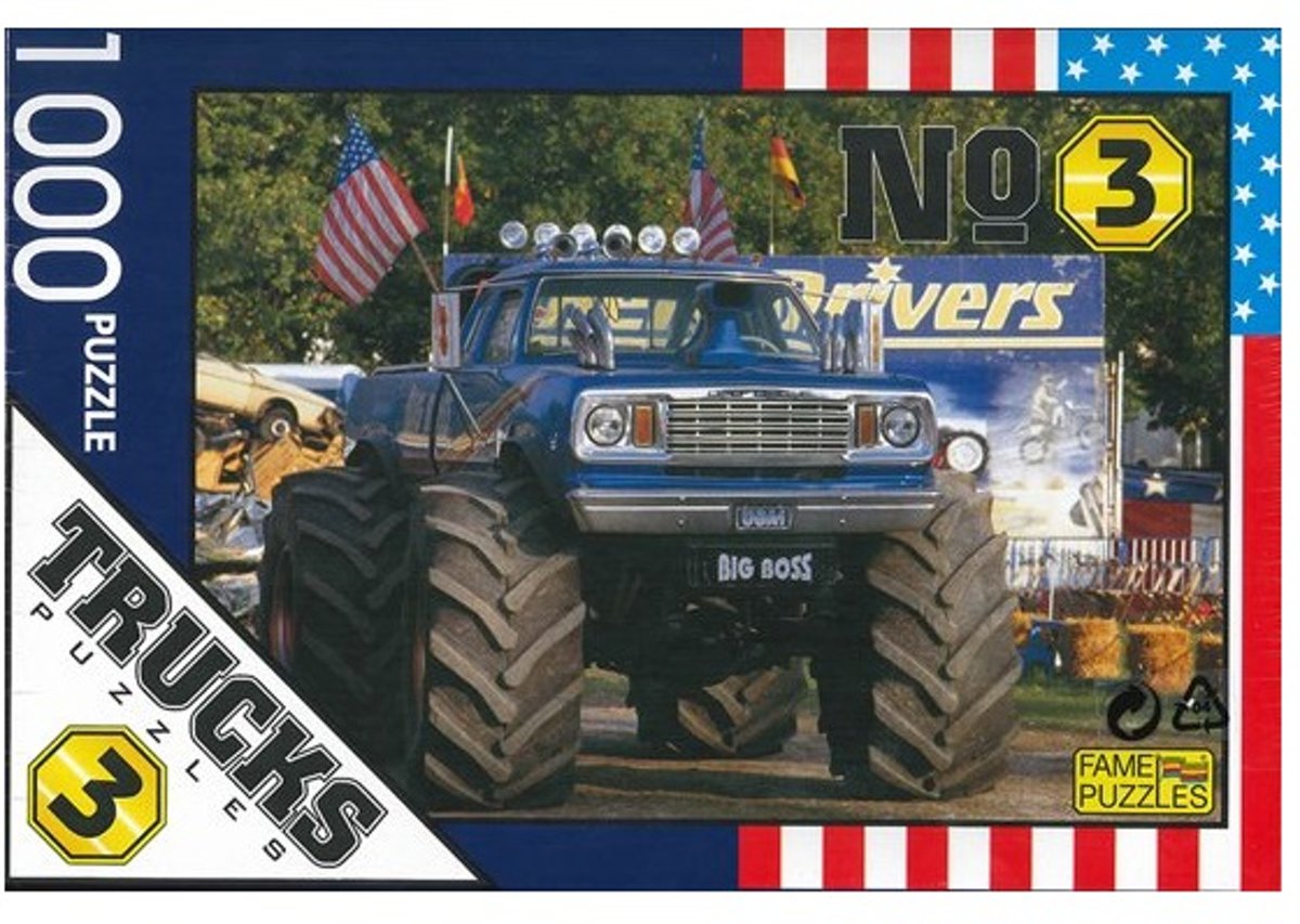 Trucks Puzzles - 1000 stuks - Amerikaanse Truck - 685 x 480 mm - Nummer 3