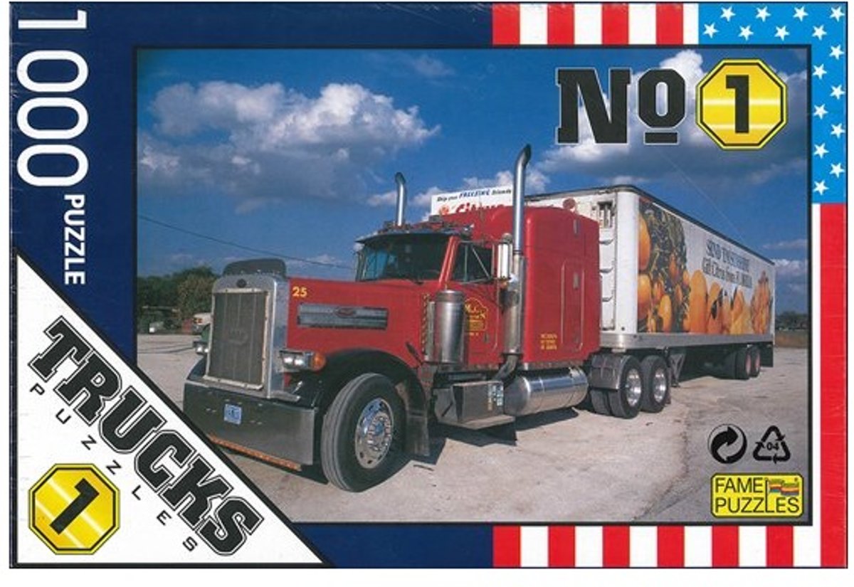 Trucks Puzzles - 1000 stuks - Amerikaanse Trucks - 685 x 480 mm