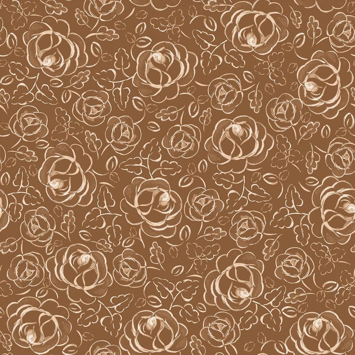 Copper Roses Jersey - Digitale Print - 1 meter