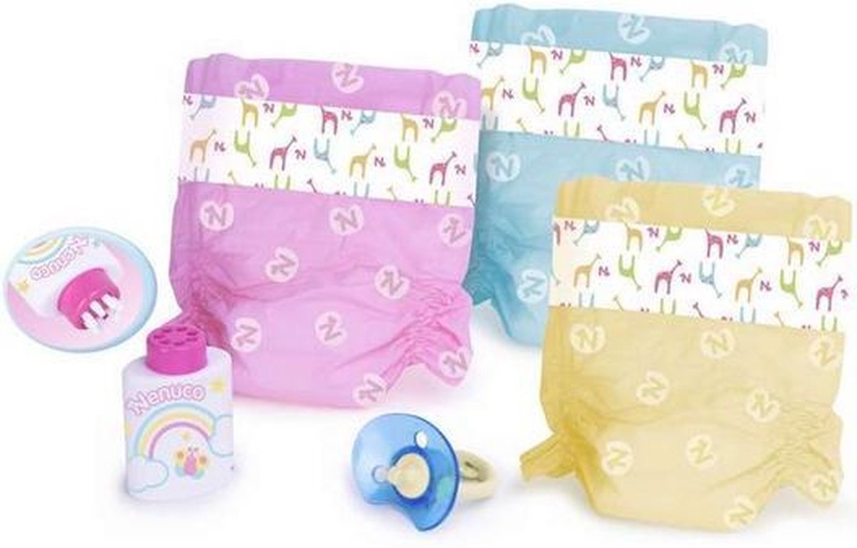 Accessoires voor poppen Nenuco Colored Diapers Famosa