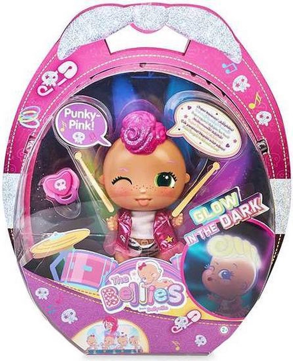 Pop Famosa The Bellies Punky Pink 17 cm Gloei In Het Donker