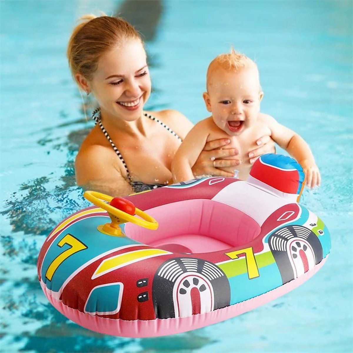 Opblaasbaar zwemband voor kinderen - Baby - Peuter - Bootje - Auto look - Zwembad Fun - Water Speelgoed - Baby - Peuter - Waterspeelgoed kind