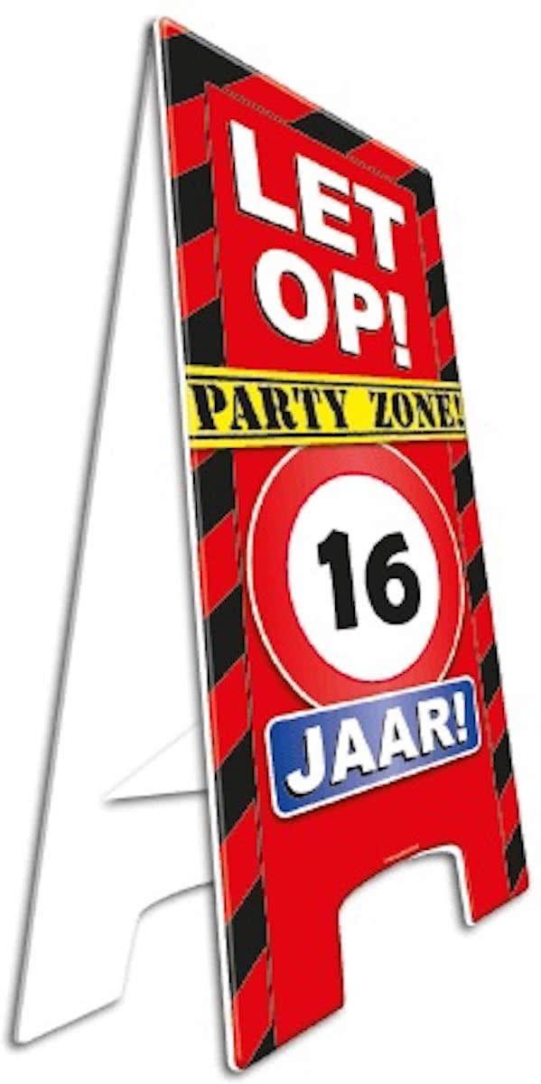 Warning Sign Party Zone 16 Jaar!