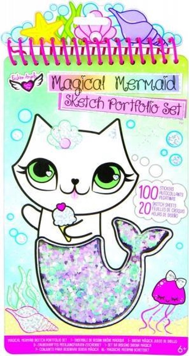 Fashion Angels kleur/stickerboek Mermaid 120-delig