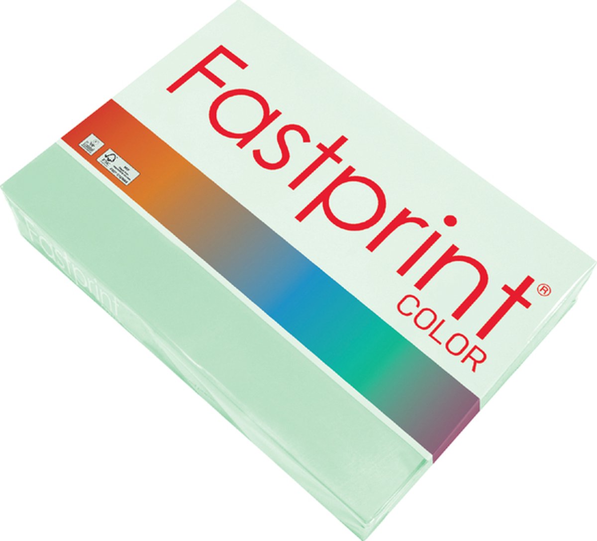 Kopieerpapier Fastprint A4 120gr appelgroen 250vel - 5 stuks