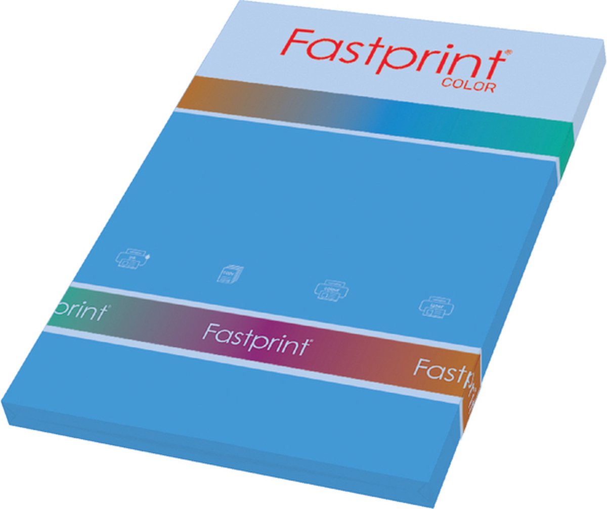 Kopieerpapier Fastprint A4 120gr diepblauw 100vel - 10 stuks