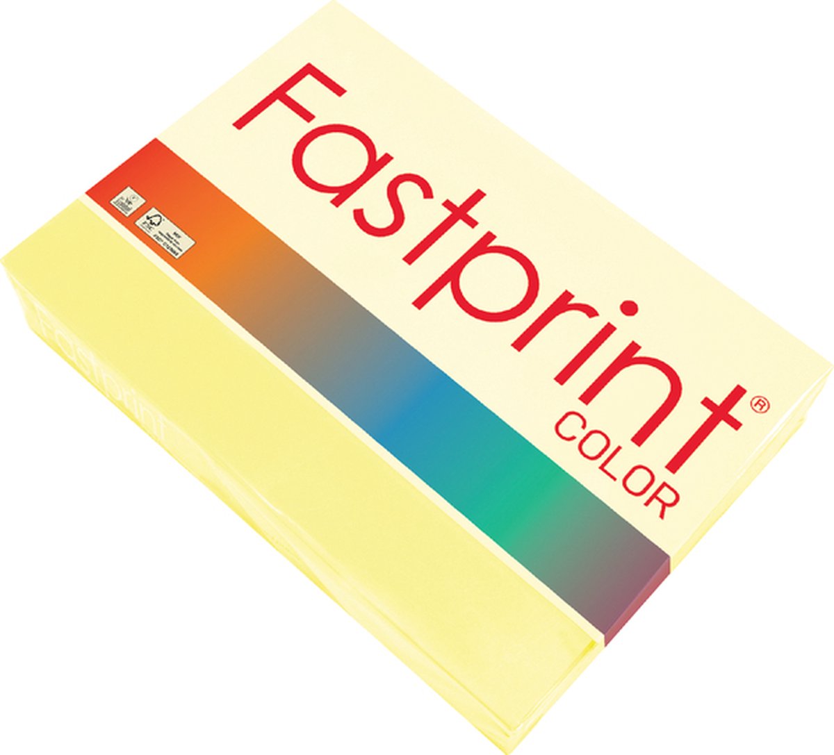 Kopieerpapier Fastprint A4 120gr geel 250vel - 5 stuks