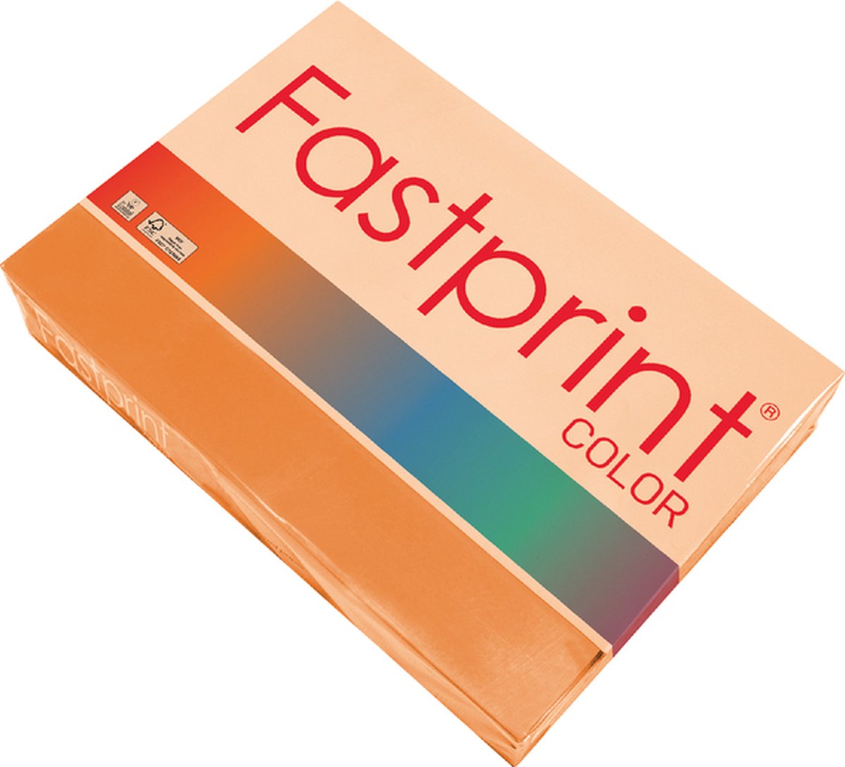 Kopieerpapier Fastprint A4 120gr oranje 250vel - 5 stuks