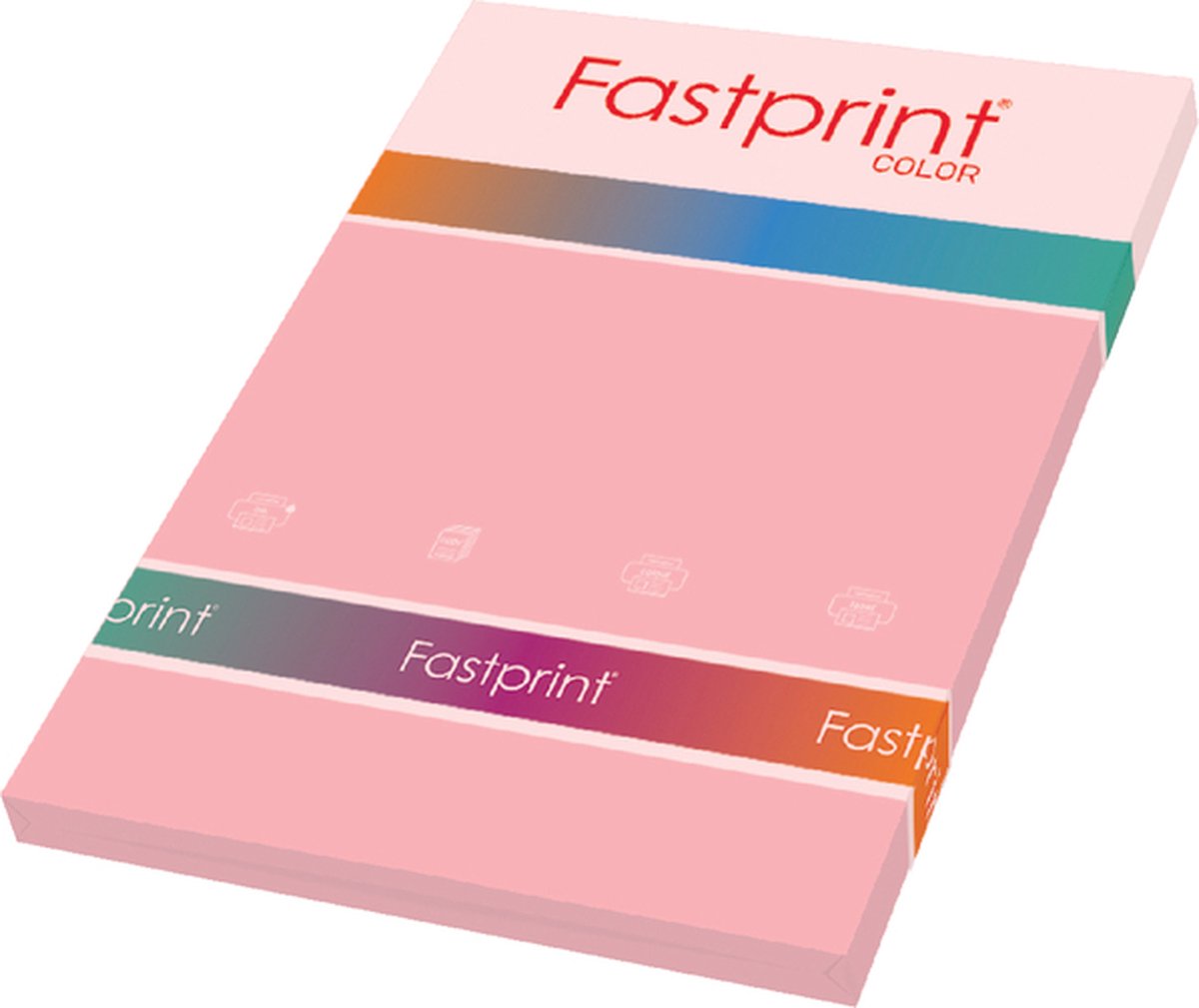 Kopieerpapier Fastprint A4 120gr roze 100vel - 10 stuks