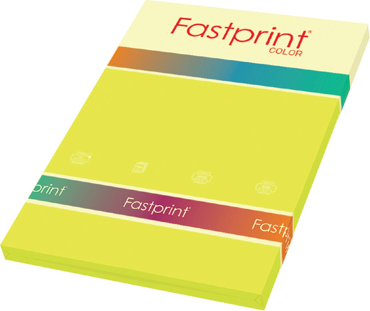 Kopieerpapier Fastprint A4 120gr zwavelgeel 100vel - 10 stuks