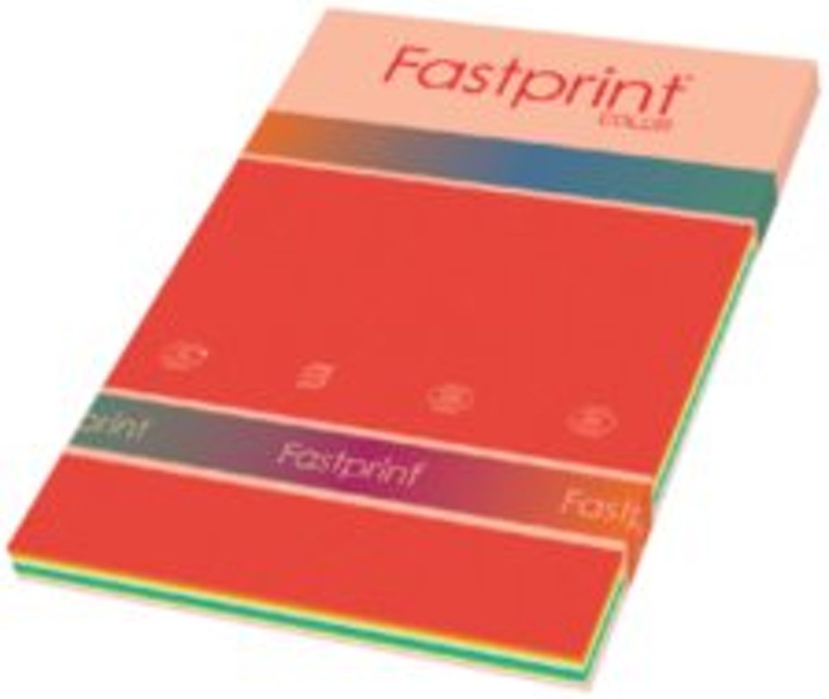 Kopieerpapier Fastprint A4 80gr 10kleuren X25vel 250vel