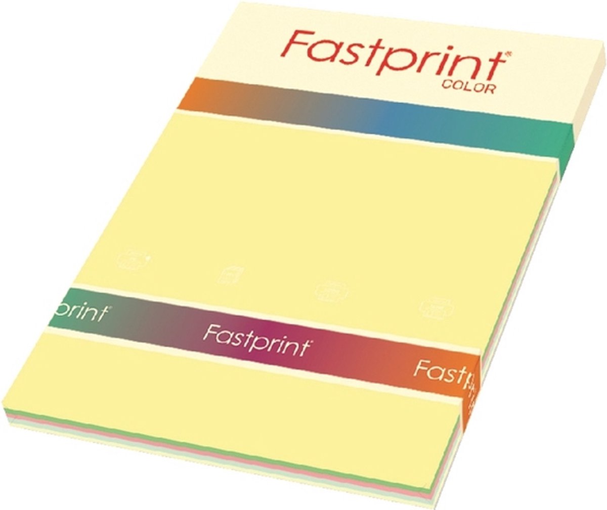 Kopieerpapier Fastprint A4 80gr 5 zachte kleuren 250vel