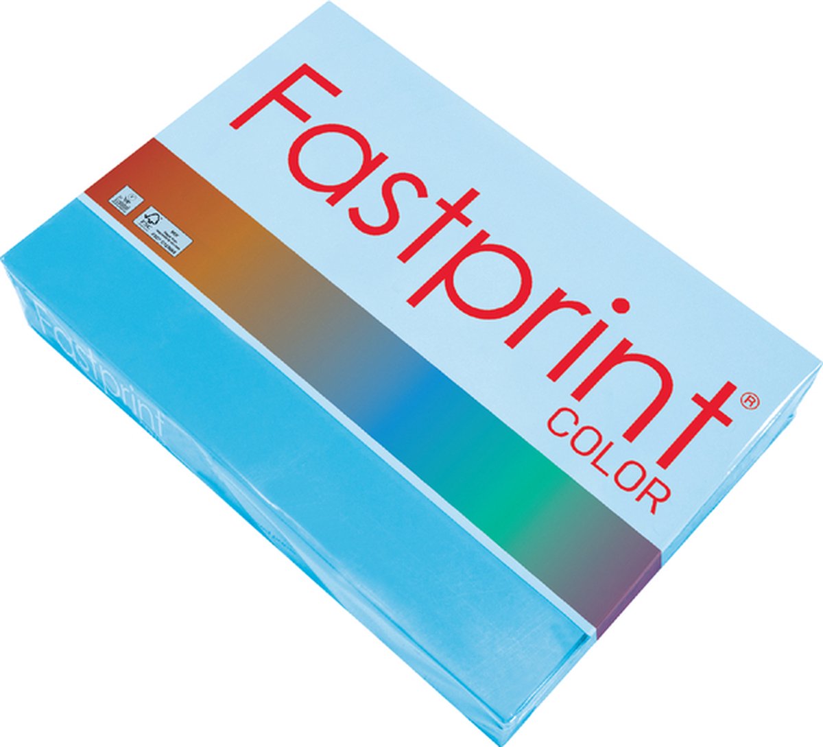 Kopieerpapier Fastprint A4 80gr azuurblauw 500vel - 5 stuks