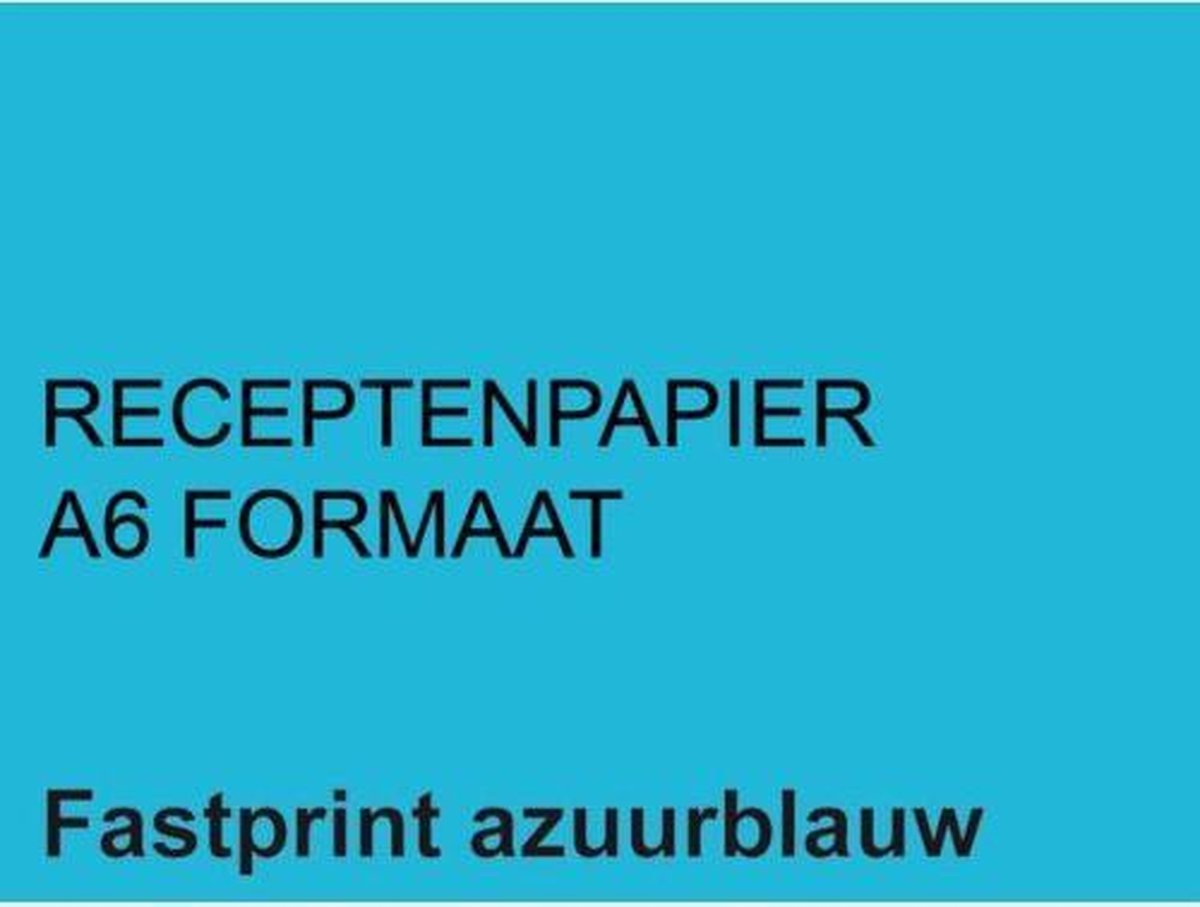 Receptpapier fastprint a6 80gr lichtblauw