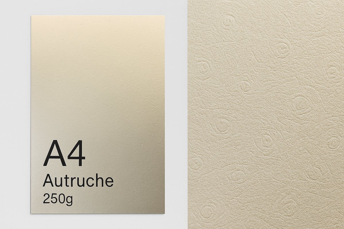 Favini® – 25 vel Autruche Persing Papier – A4 – Hoogwit – Cardstock - 250 g/m² – Enkelzijdig Geperst – Embossed Structuur – Zuurvrij Zwaar Papier