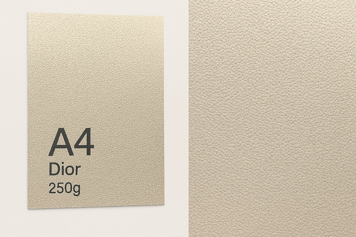 Favini® – 25 vel Dior Persing Papier – A4 – Hoogwit – Cardstock - 250 g/m² – Enkelzijdig Geperst – Embossed Structuur – Zuurvrij Zwaar Papier