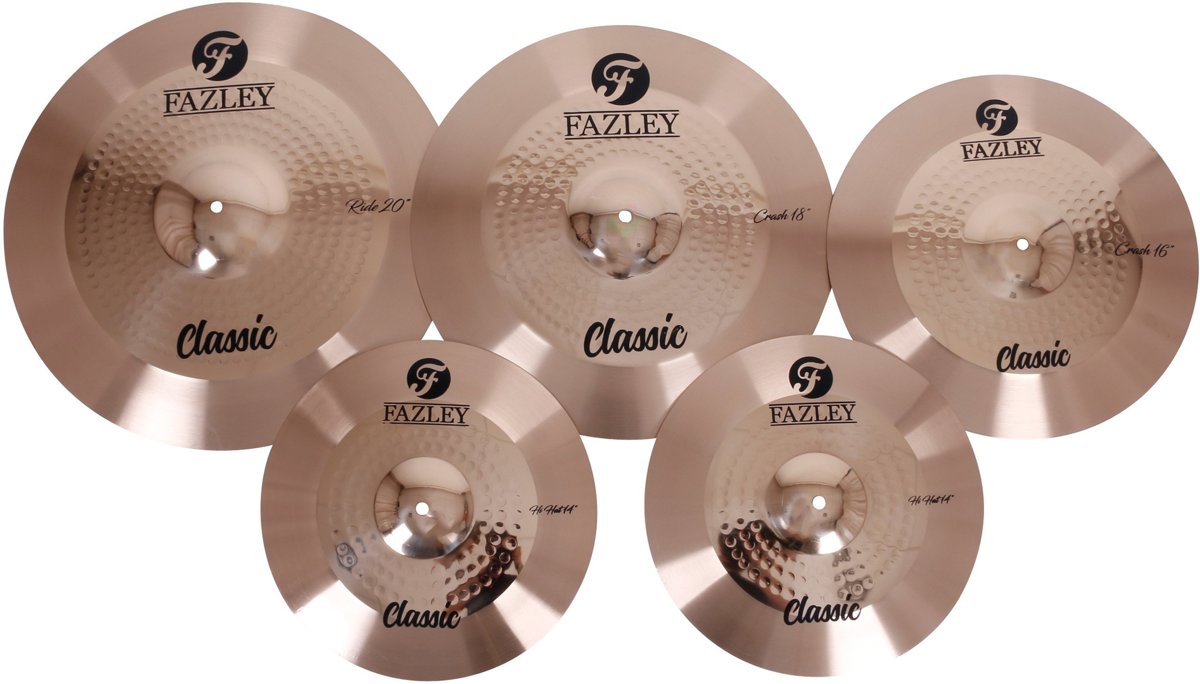 Fazley CYM Classic Kit vierdelige bekkenset 14+16+18+20 met tas