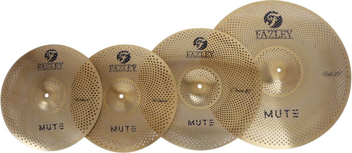 Fazley CYM-MUTE-G Low Noise bekkenset goud 14-16-20