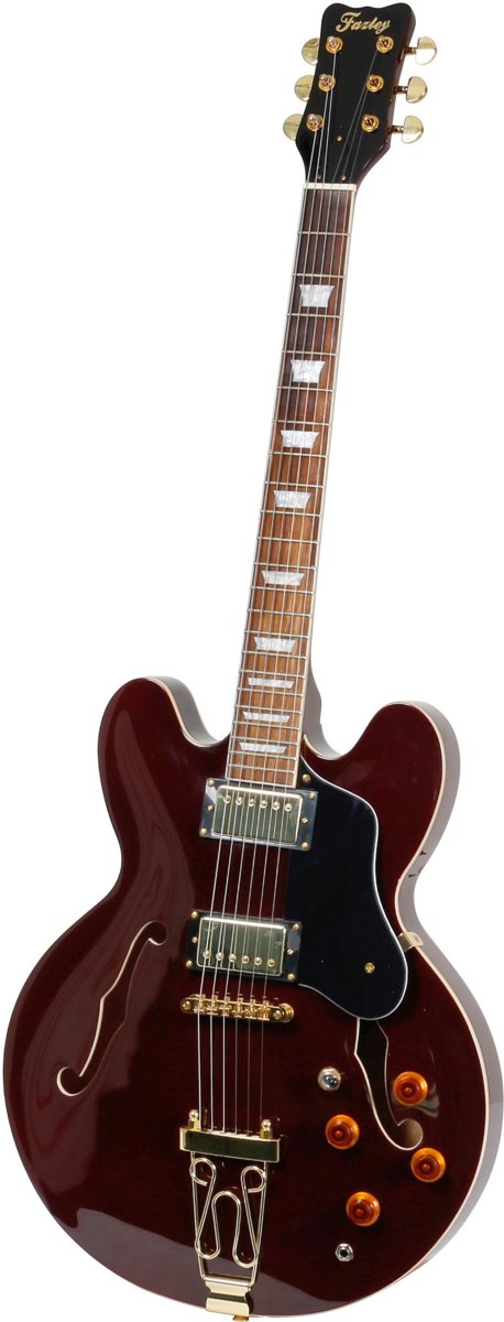 Fazley FES318DR Dakota Red semi-akoestische gitaar