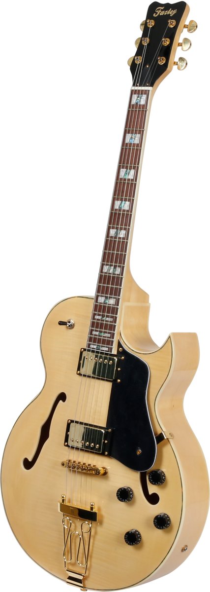 Fazley FES418NT Natural semi-akoestische gitaar