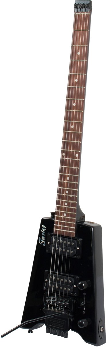 Fazley FSB418BK headless elektrische gitaar zwart