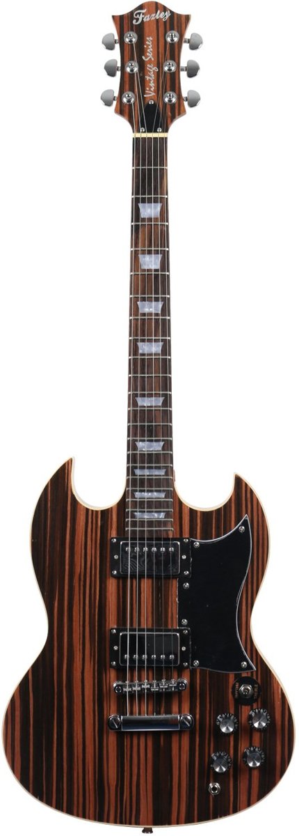 Fazley FSG418BZ Brown Zebra elektrische gitaar