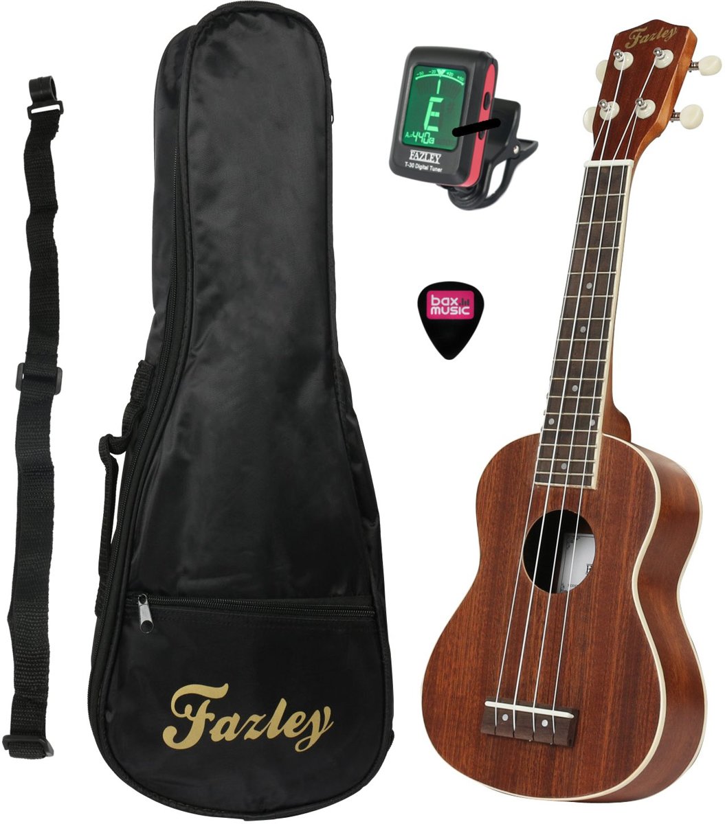 Fazley K21 starter set sopraan ukelele naturel