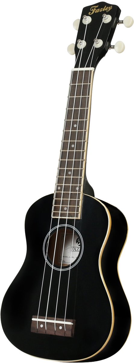 Fazley K21B-W sopraan ukelele zwart