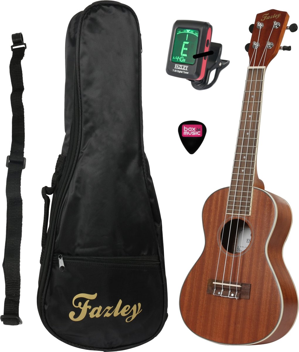 Fazley K23 starter set concert ukelele naturel