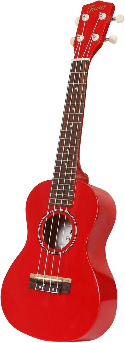 Fazley K23R-W concert ukelele rood