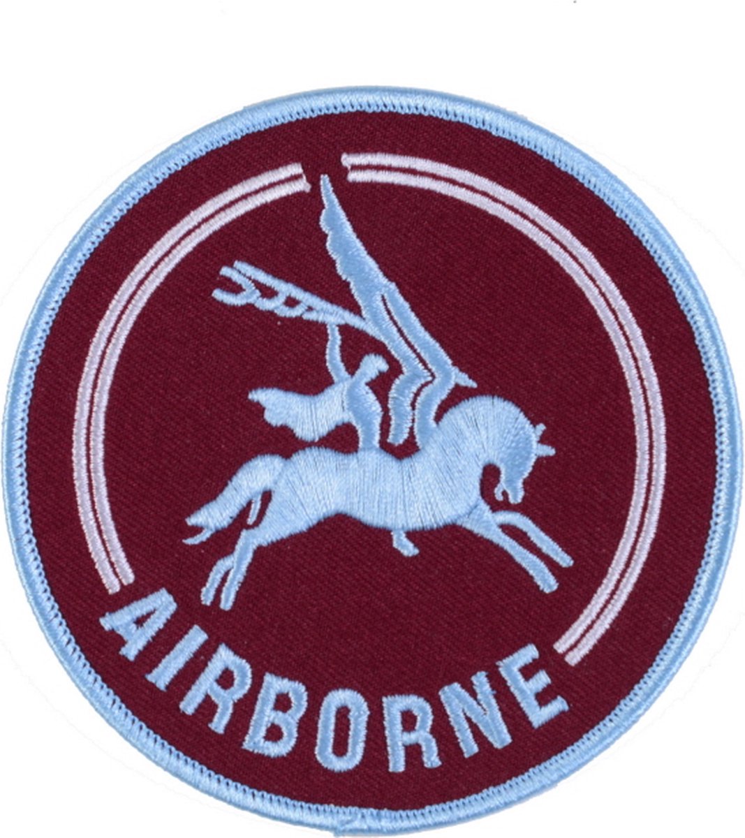 Airborne Pegasus patch geborduurd rond 10 cm