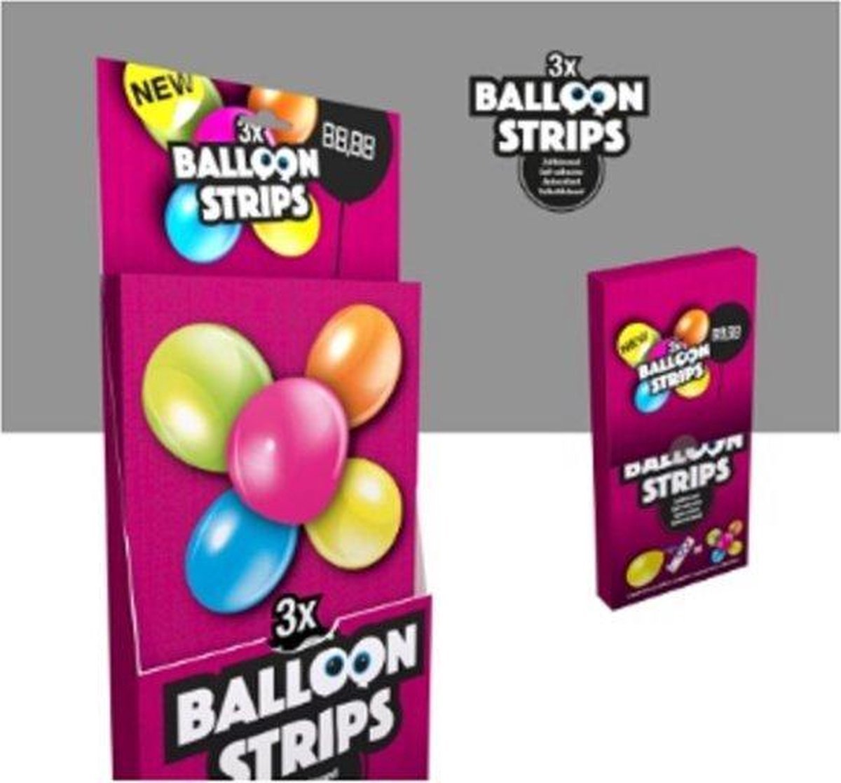 Balloon strips met stick ups