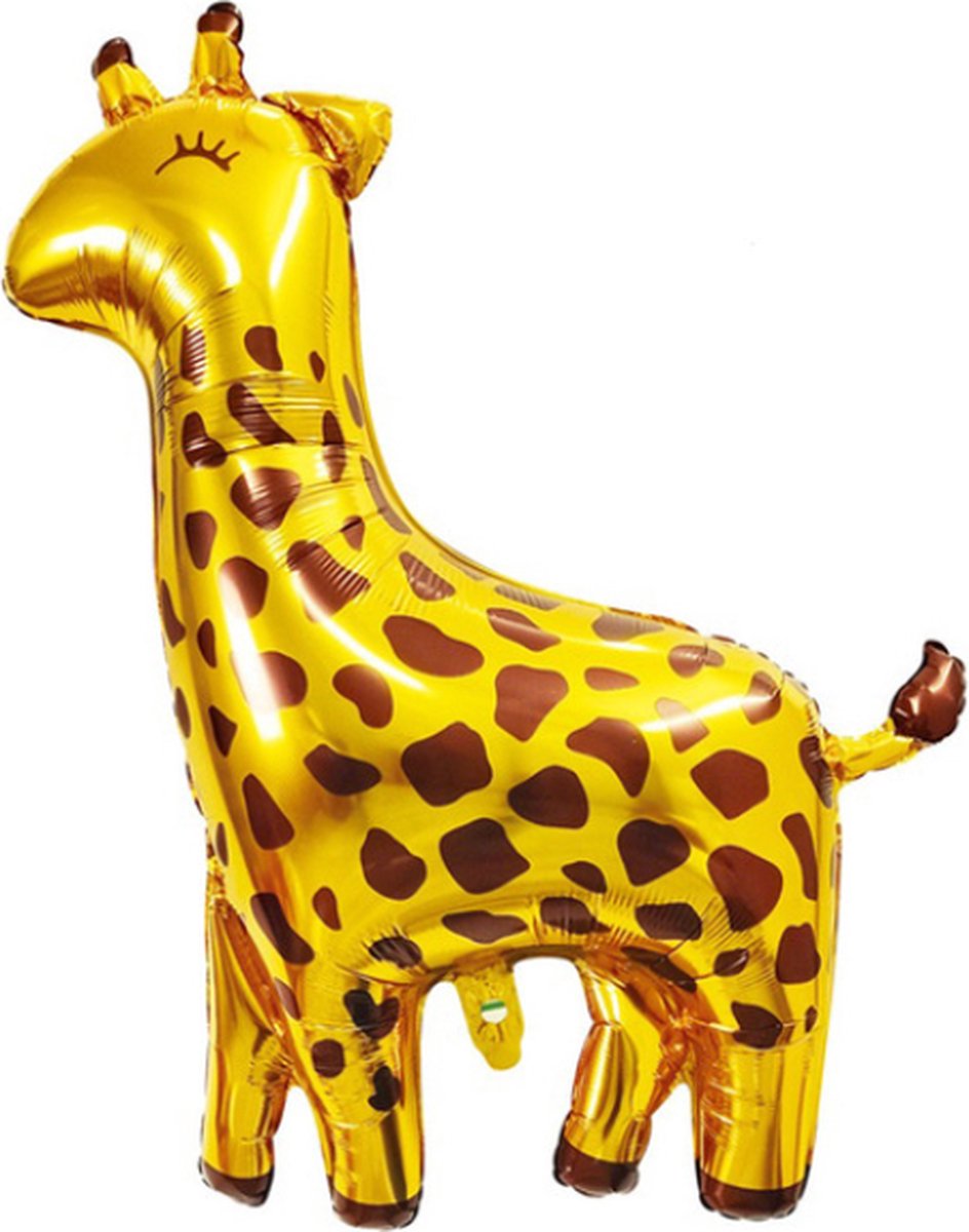 Giraffe ballon - XL - 82x63cm - Folie ballon - Ballonnen - Dieren - Thema - Giraffe - Dierentuin - Versiering - Ballonnen - Thema feest