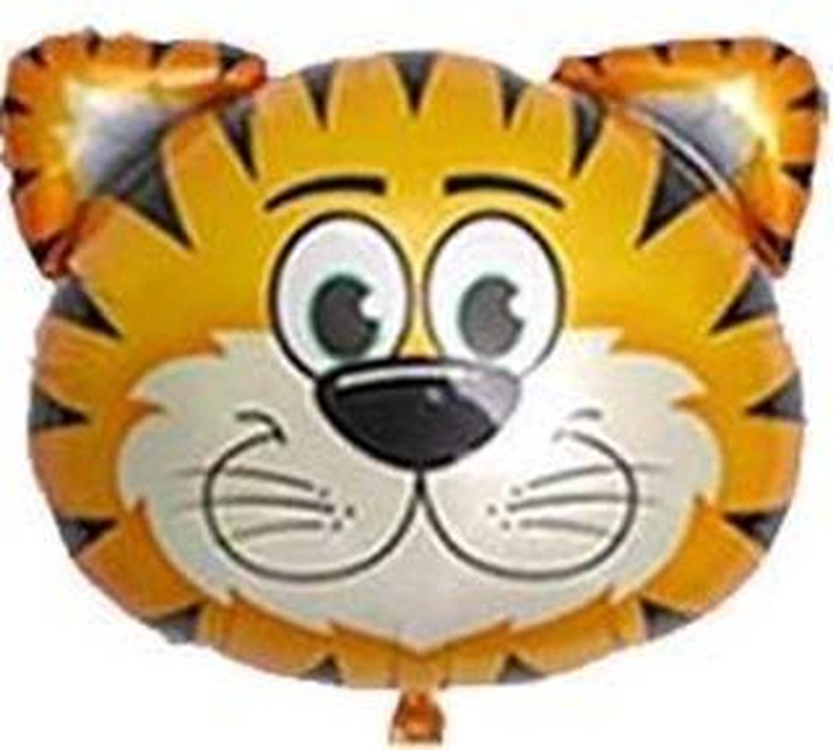 Tijger ballon - 71x76cm - XL - Ballonnen - Versiering - Thema feest - Verjaardag - jungle - Dieren - Jungle versiering - Folie Ballon