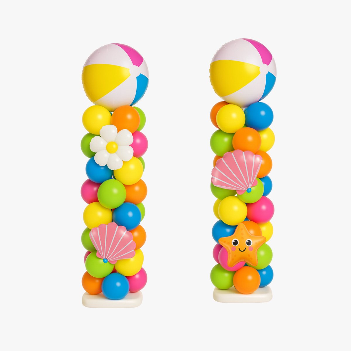 Ballonnenpilaren Beach – DIY Set (2 stuks) – Feestdecoratie