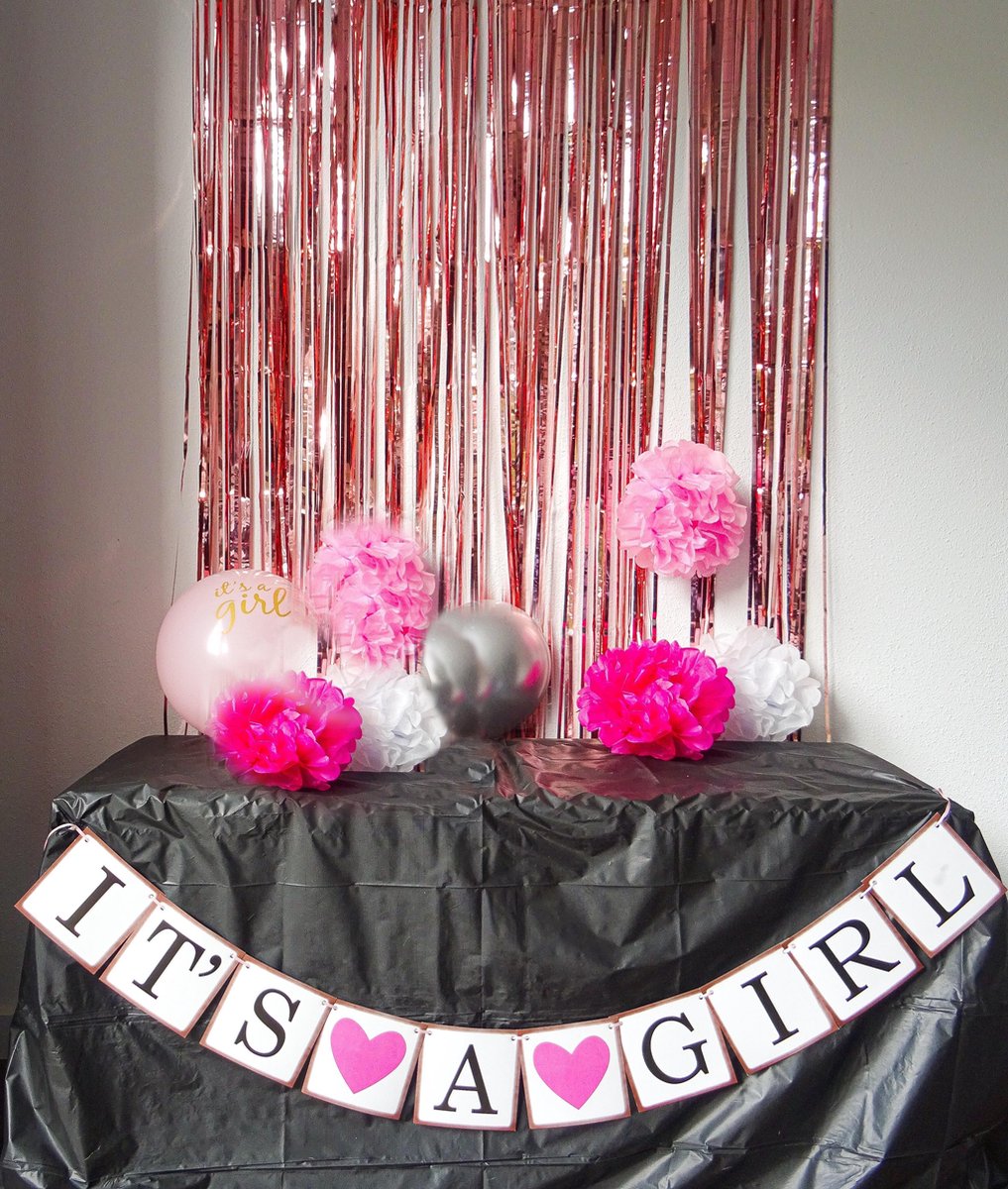 Its a girl - geboorte decoratie meisje - compleet pakket - feest versiering decoratie - roze babyshower - baby geboren - kraamfeest - cadeau