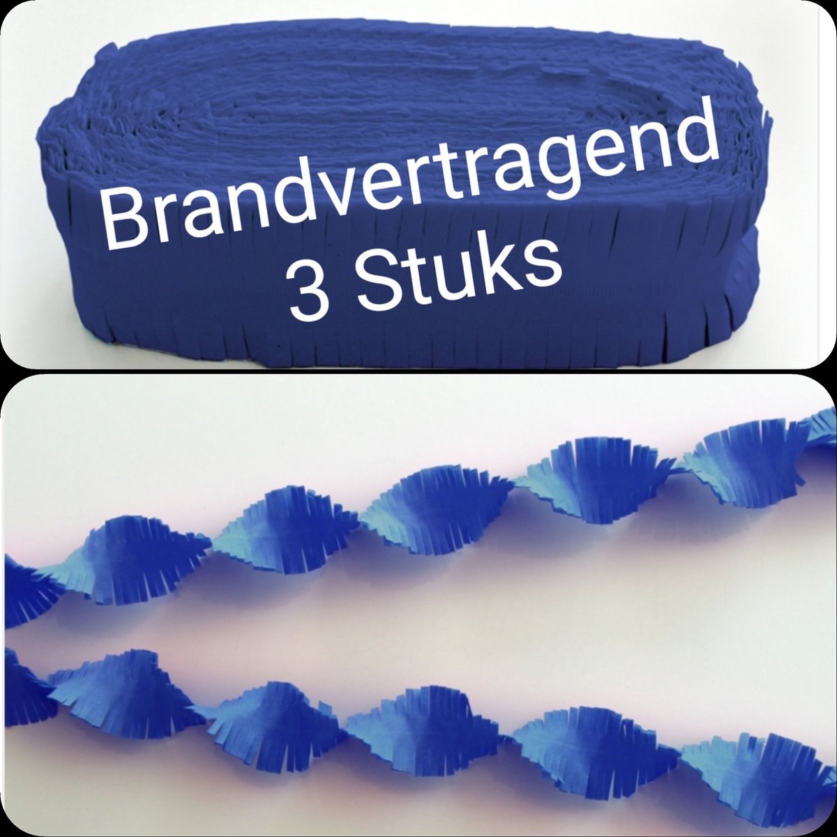 3 stuks BRANDVERTRAGENDE Draaiguirlande Blauw, 72 meter, Carnaval, Verjaardag , Themafeest, Apres Ski, Oktoberfest