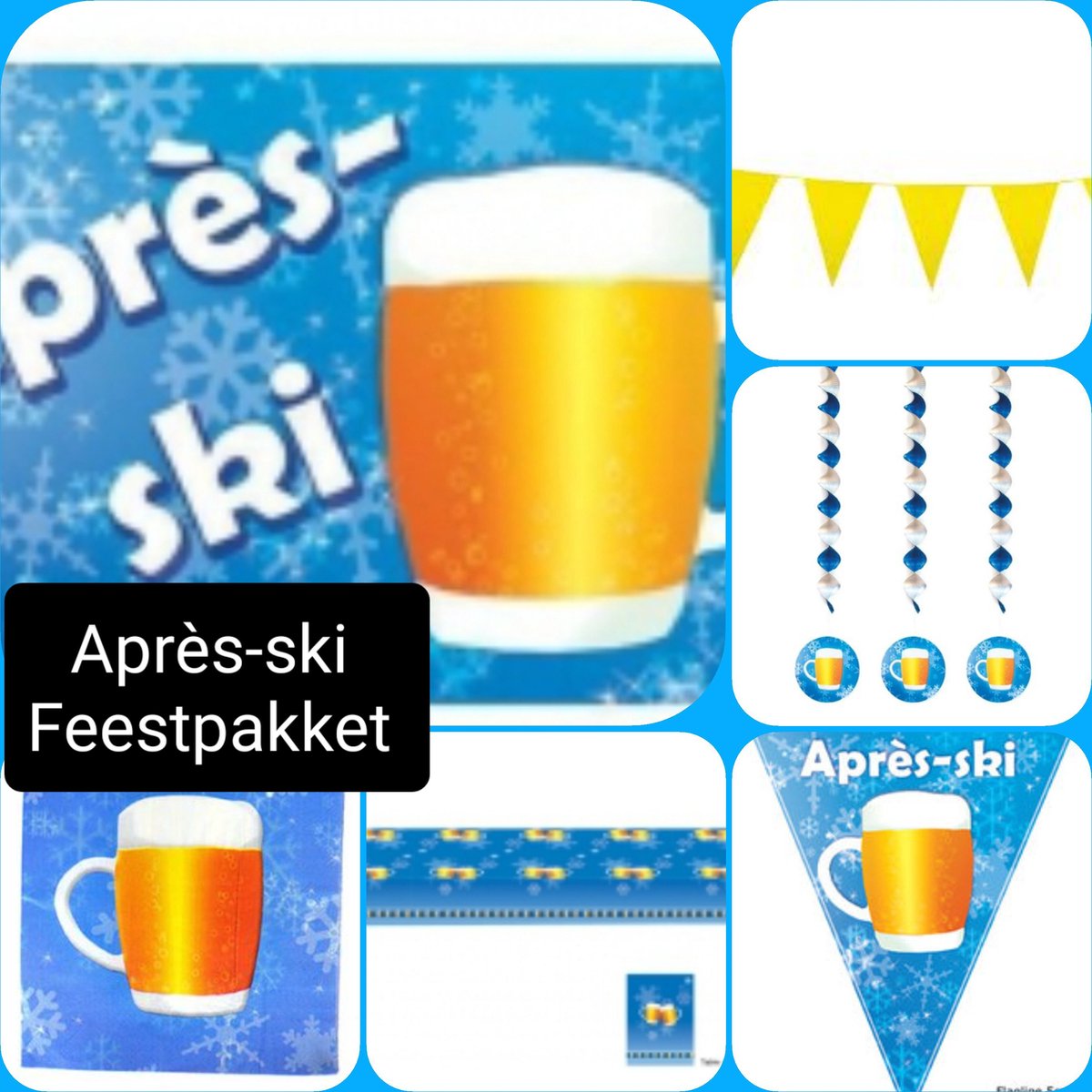 Feestpakket  APRÈS-SKI, Themafeest, Verjaardag, Bierfeest, Decoratie versiering