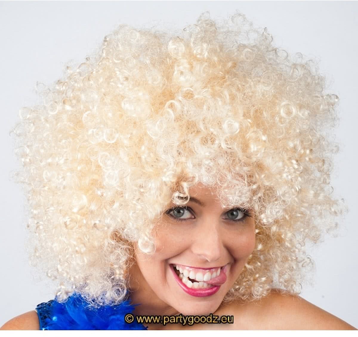 Afro pruik jumbo Blond