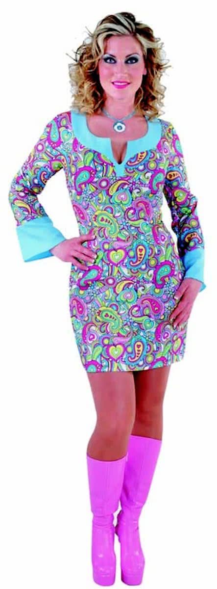 Fout Happy girl disco hippie kleedje-Maat:XS