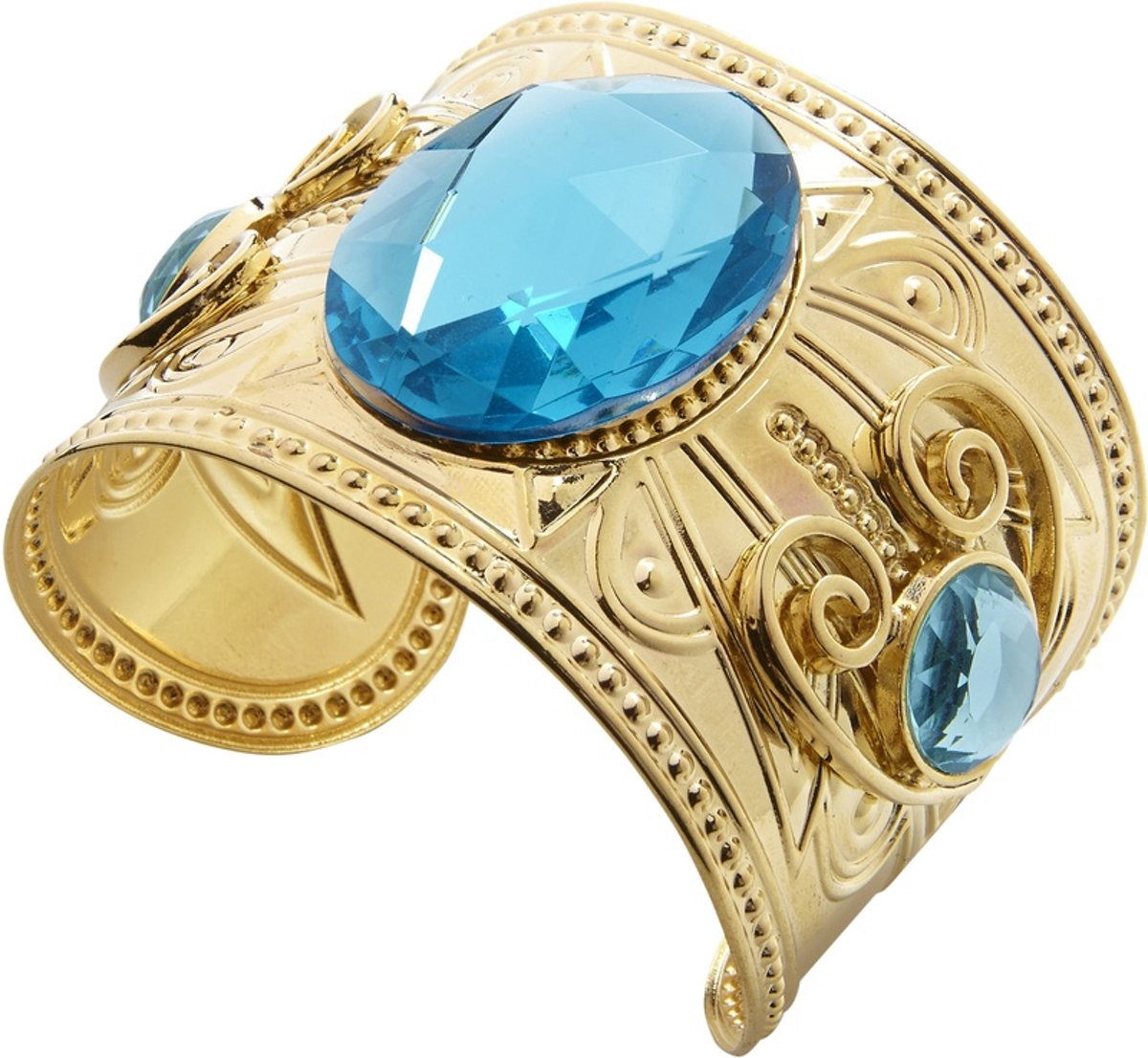 Gouden armband met turquoise stenen