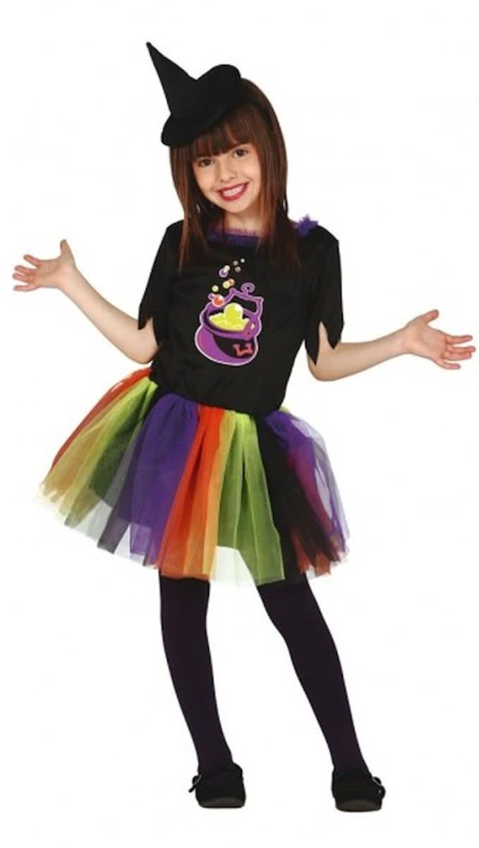 Heks kostuum kind met tutu-Maat:7-9years