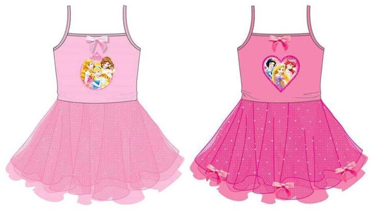 Jurk met tutu disney prinsessen-Kleur:Roos-Maat:3-4